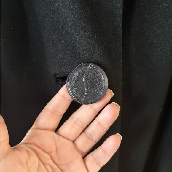 Broadlustre Vintage Black Wool Blend Coat - Picture 11 of 11
